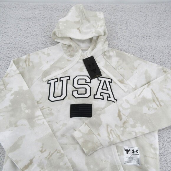 Under Armour Project Rock Veterans USA Camo Hoodie Mens Size Large NEW - Picture 3 of 16